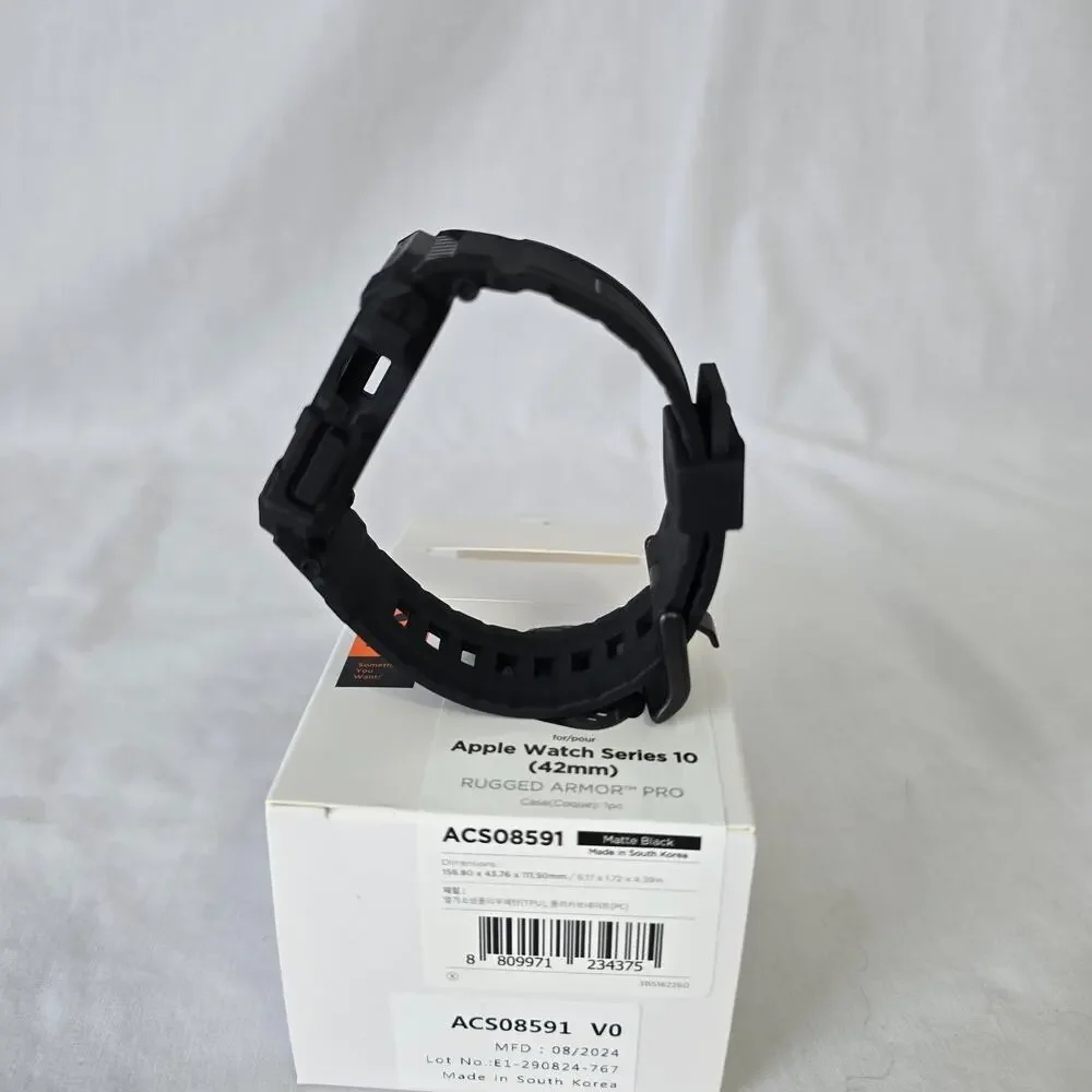 Spigen Apple Watch Series 10 42mm Rugged Armor Pro Case Matte Black NIB
